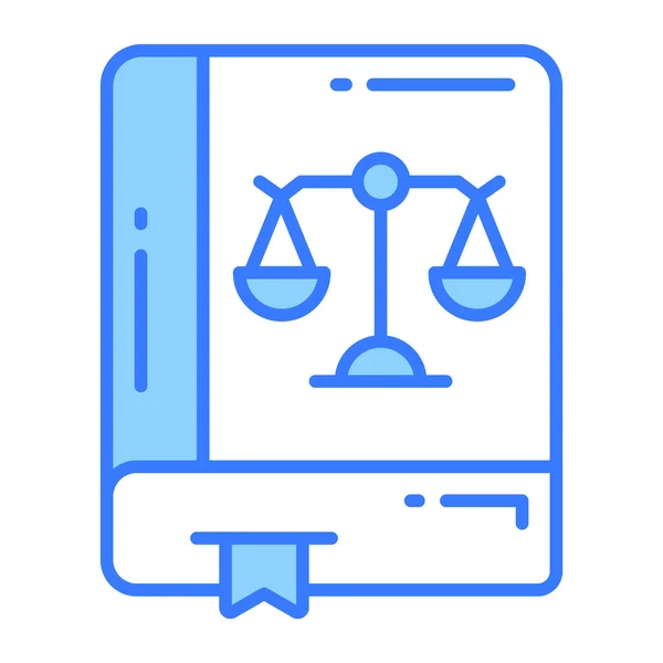 Law Book Copyright Law Intellectual Property Icon — Stock Vector