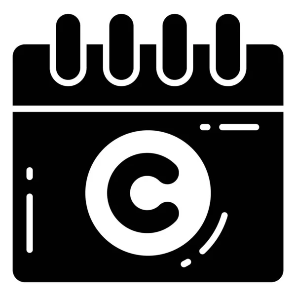 Copyright Expiry Copyright Law Intellectual Property Icon — Stock Vector