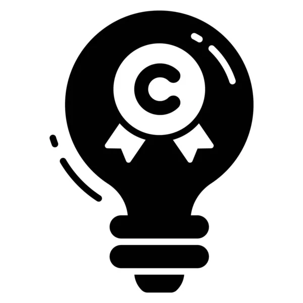Авторское Право Значок Интеллектуальной Собственности — стоковый вектор