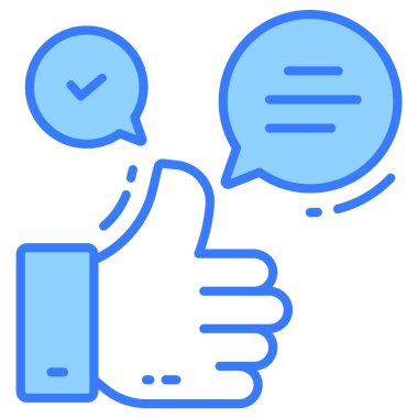 pozitif geribildirim simgesi, Anket ve Geribildirim, modern vektör illüstrasyonu 