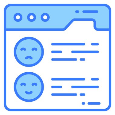 Web geribildirim simgesi, Anket ve Geribildirim, modern vektör çizimi 