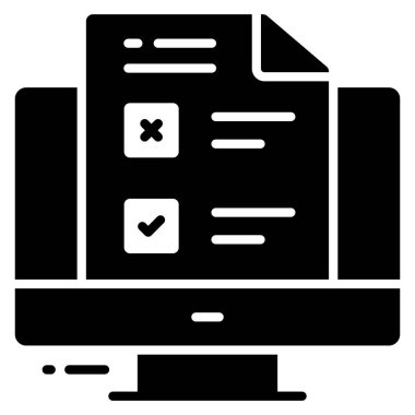 uygulama simgesi, Anket ve Geribildirim, modern vektör çizimi 