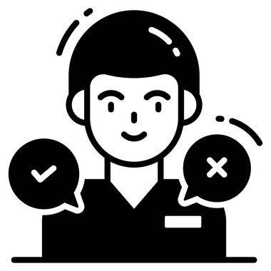 karar simgesi, Anket ve Geribildirim, modern vektör çizimi 