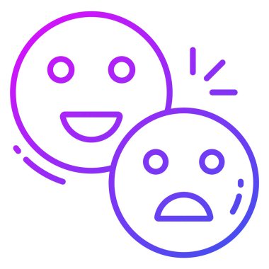 Tatmin simgesi, Anket ve Geribildirim, modern vektör çizimi 