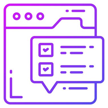 Web geribildirim simgesi, Anket ve Geribildirim, modern vektör çizimi 