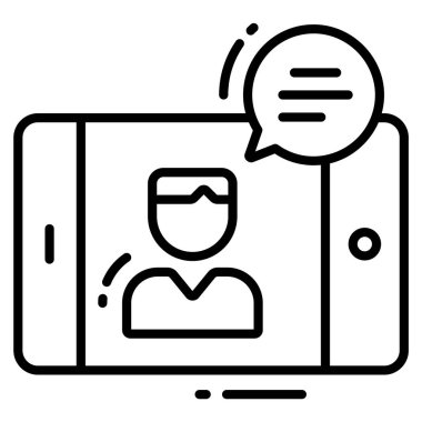 Çevrimiçi Tanımlama simgesi, Anket ve Geribildirim, modern vektör illüstrasyonu 