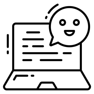 Çevrimiçi Tanımlama simgesi, Anket ve Geribildirim, modern vektör illüstrasyonu 