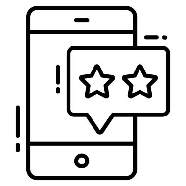 çevrimiçi derecelendirme simgesi, Anket ve Geribildirim, modern vektör illüstrasyonu 