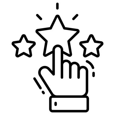 yıldız derecelendirme simgesi, Anket ve Geribildirim, modern vektör çizimi 