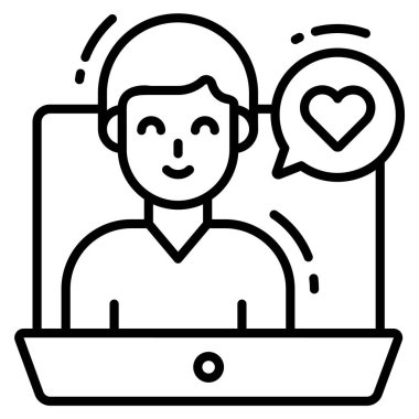 Simge, Anket ve Geribildirim gibi, modern vektör çizimi 