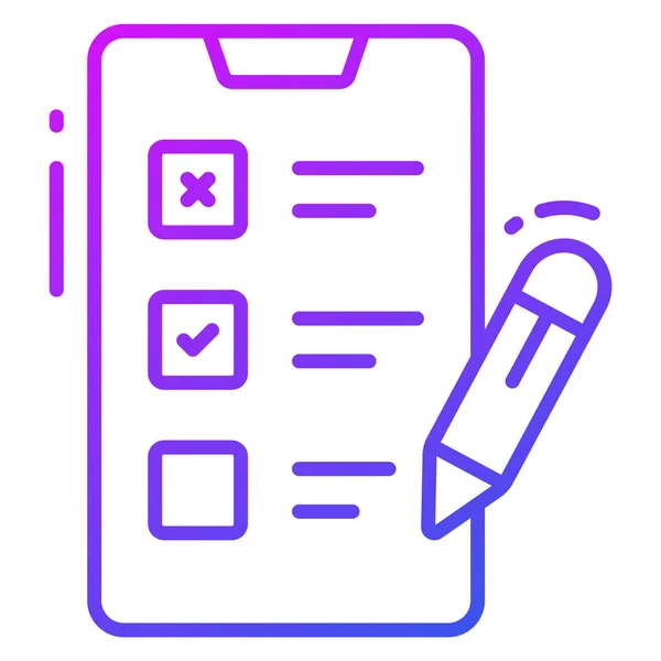 Mobile Survey Icon Survey Feedback Modern Vector Illustration — 스톡 벡터