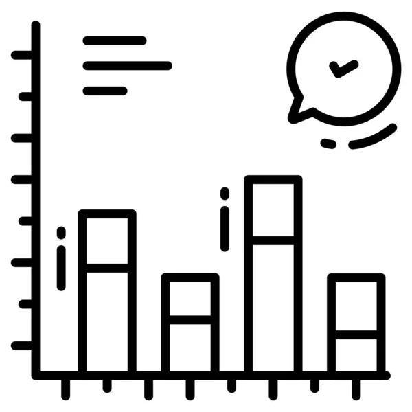Graph Icon Survey Feedback Modern Vector Illustration — Stock Vector