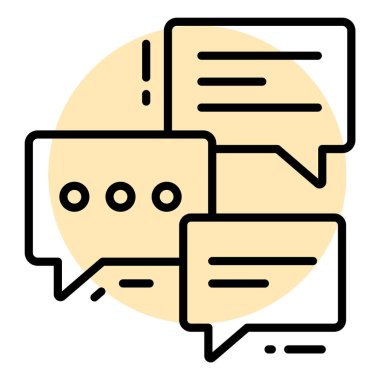 Yorum simgesi, Anket ve Geribildirim, modern vektör illüstrasyonu 