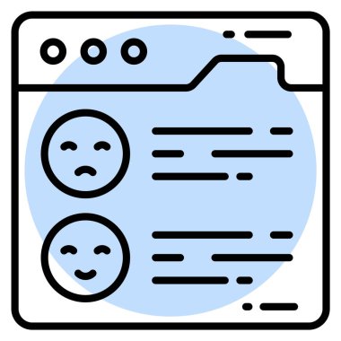 Web geribildirim simgesi, Anket ve Geribildirim, modern vektör çizimi 