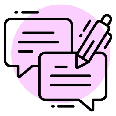 İnceleme simgesi, Anket ve Geribildirim, modern vektör illüstrasyonu 