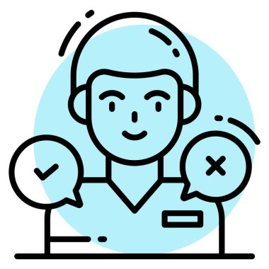 karar simgesi, Anket ve Geribildirim, modern vektör çizimi 