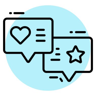 Referans simgesi, Anket ve Geribildirim, modern vektör illüstrasyonu 