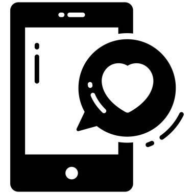 mobil sohbet simgesi, imza ve sembol simgesi.