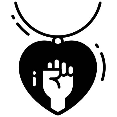 kolye sembolü simgesi, imza ve sembol simgesi.