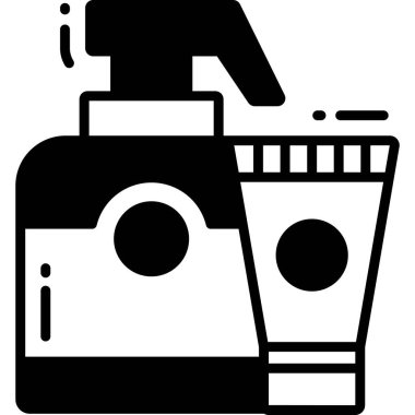 Güneş kremi simgesi, imza ve sembol simgesi.