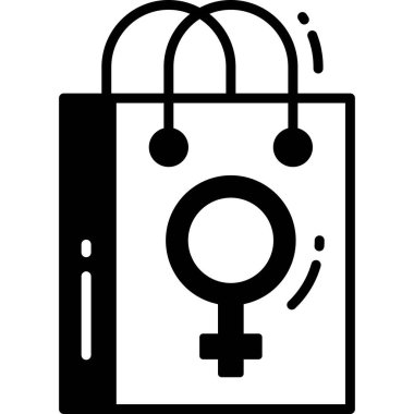 Alışveriş poşeti simgesi, imza ve sembol simgesi.