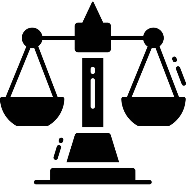 Gleichgewicht Gleichheit Glyphen Symbol Zeichen Und Symbol Symbol — Stockvektor