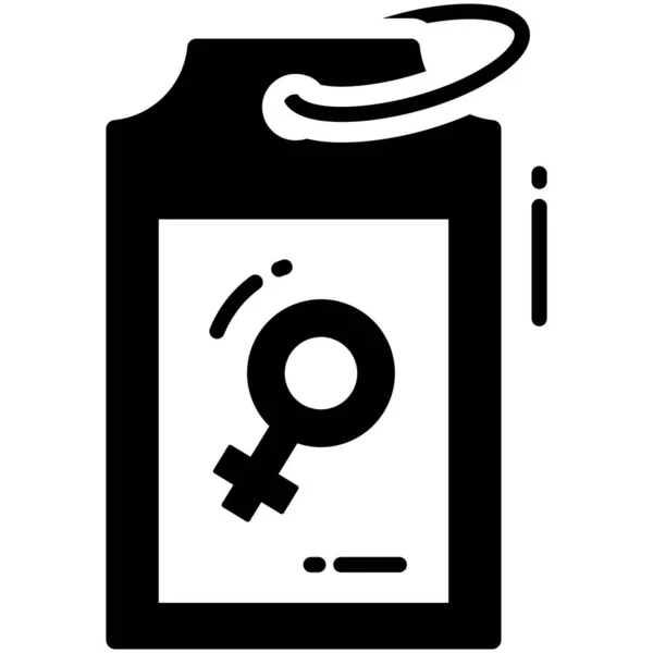 Weibliches Tag Glyphen Symbol Zeichen Und Symbol Symbol — Stockvektor