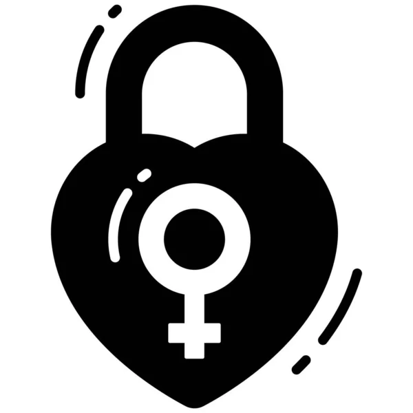 Lock Glyph Icon Sign Symbol Icon — 스톡 벡터