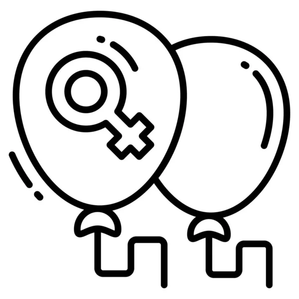 Иконка Линии Воздушных Шаров Знак Символ — стоковый вектор