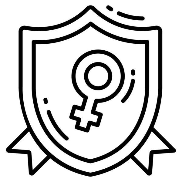 Schild Badge Lijn Pictogram Teken Symbool Pictogram — Stockvector
