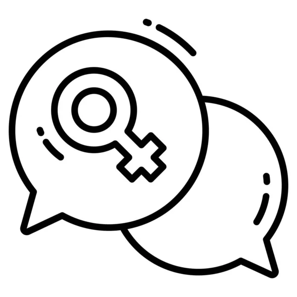 Chat Bubble Line Icon Sign Symbol Icon — Stock Vector