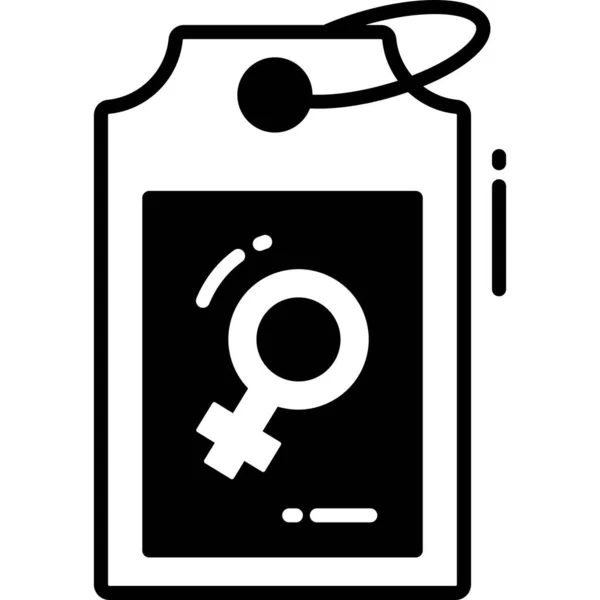 Ikon Tag Perempuan Ikon Tanda Dan Simbol - Stok Vektor