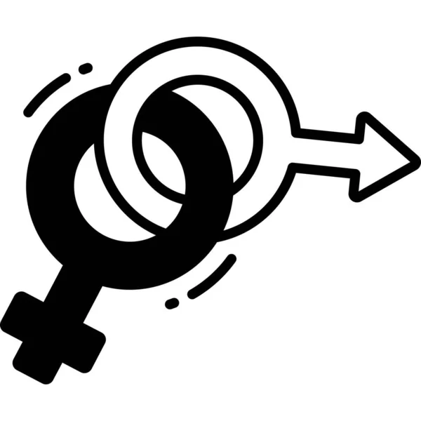 Cinsiyet Simgesi Imza Sembol Simgesi — Stok Vektör