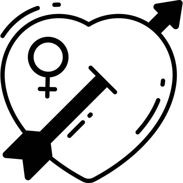 Icône Coeur Signe Icône Symbole — Image vectorielle