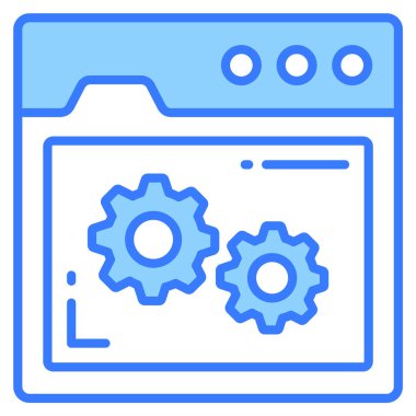 Web ayarı vektör simgesi. Grafik ve web tasarımı için resim.