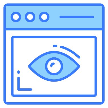 Web sayfası vektör simgesi. Grafik ve web tasarımı için resim.