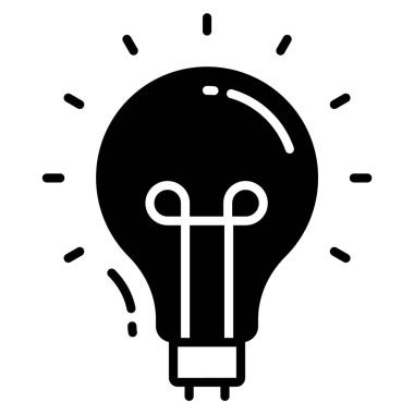 Ampul vektör simgesi fikri. Grafik ve web tasarımı için resim.