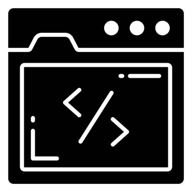 Vektör simgesi programlanıyor. Grafik ve web tasarımı için resim.