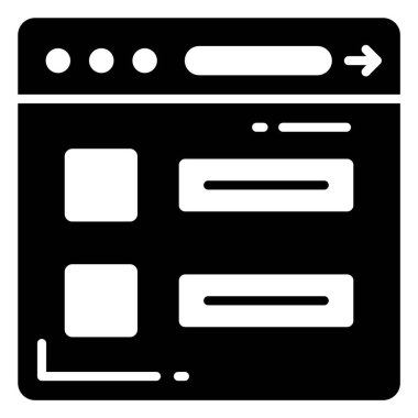 Web sitesi vektör simgesi. Grafik ve web tasarımı için resim.