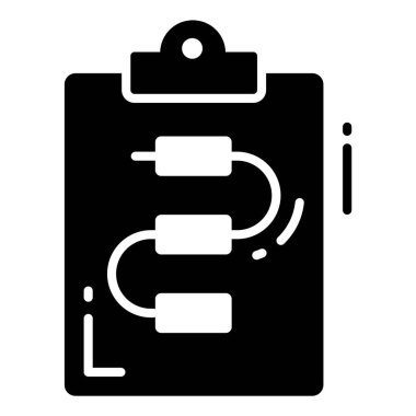 Akış şeması vektör simgesi. Grafik ve web tasarımı için resim.
