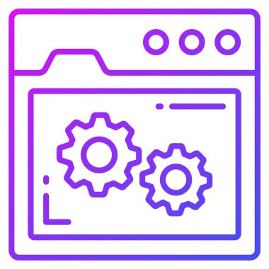 Web ayarı vektör simgesi. Grafik ve web tasarımı için resim.