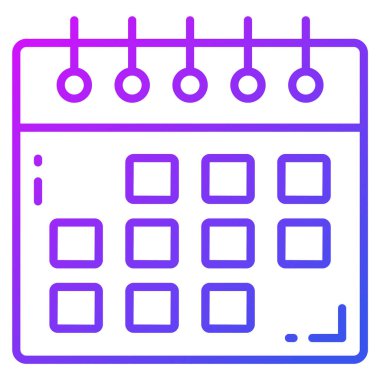 Takvim vektör simgesi. Grafik ve web tasarımı için resim.