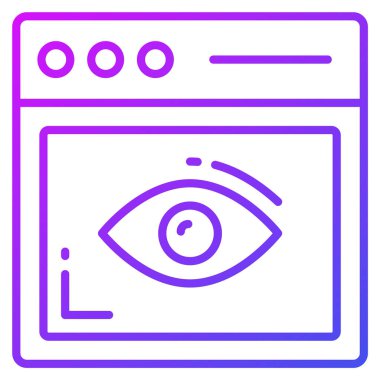 Web sayfası vektör simgesi. Grafik ve web tasarımı için resim.