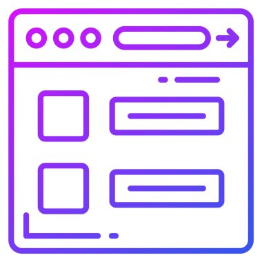 Web sitesi vektör simgesi. Grafik ve web tasarımı için resim.