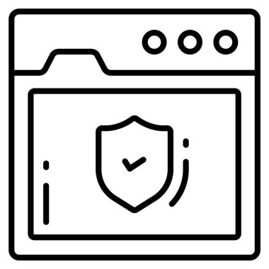 Antivirüs vektör ikonu. Grafik ve web tasarımı için resim.