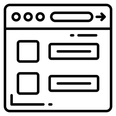 Web sitesi vektör simgesi. Grafik ve web tasarımı için resim.