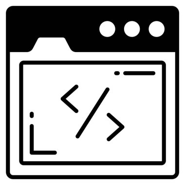 Vektör simgesi programlanıyor. Grafik ve web tasarımı için resim.