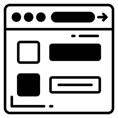 Web sitesi vektör simgesi. Grafik ve web tasarımı için resim.