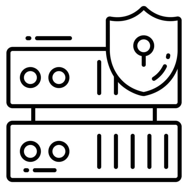 Icona Del Vettore Sicurezza Dei Dati Illustrazione Grafica Web Design — Vettoriale Stock