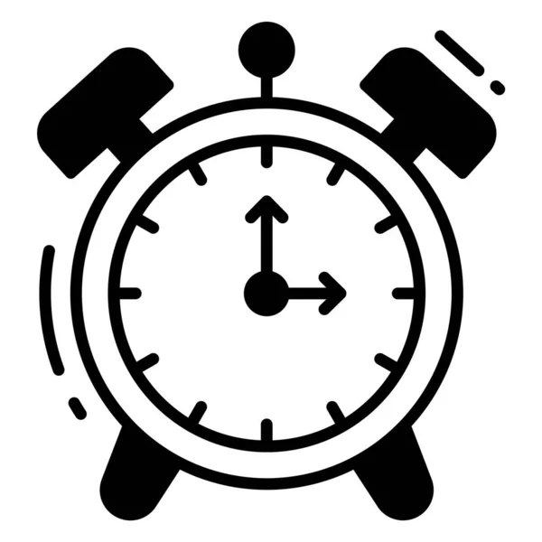 Reloj Despertador Icono Vectorial Ilustración Para Diseño Gráfico Web — Archivo Imágenes Vectoriales